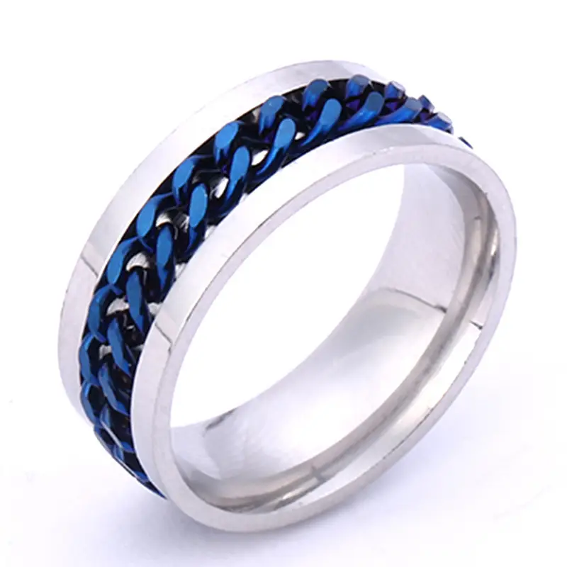 ring for opening bottles and beer rotatable decompression ring for men rotatable chain titanium stainless steel ring stainless steel jewelry for women Product details 0
