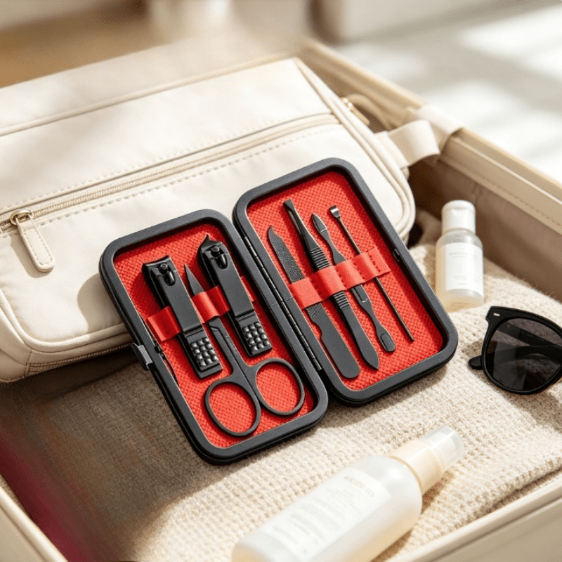 8pcs Manicure Pedicure Set with Black Storage Case