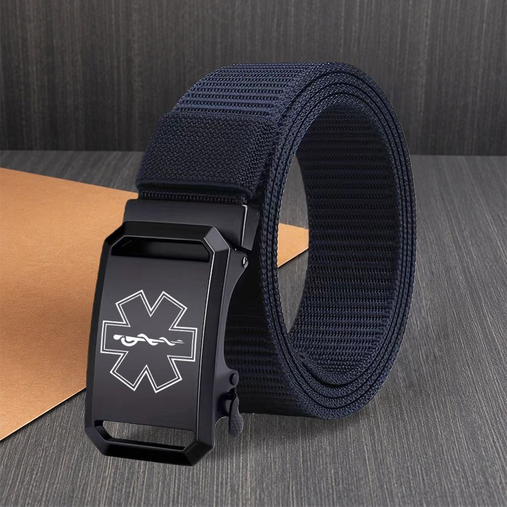 TEMU 1pc Star Of Life ' Business Belt, Casual Trendy All-match Style Suitable For Jeans, Men's Belt, Ideal Gift