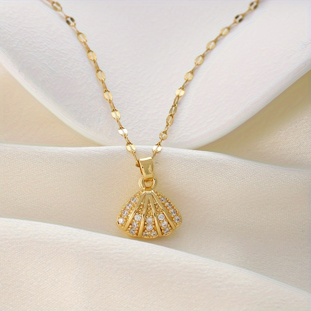 Elegant Shell Pendant Necklace for Women, Adjustable