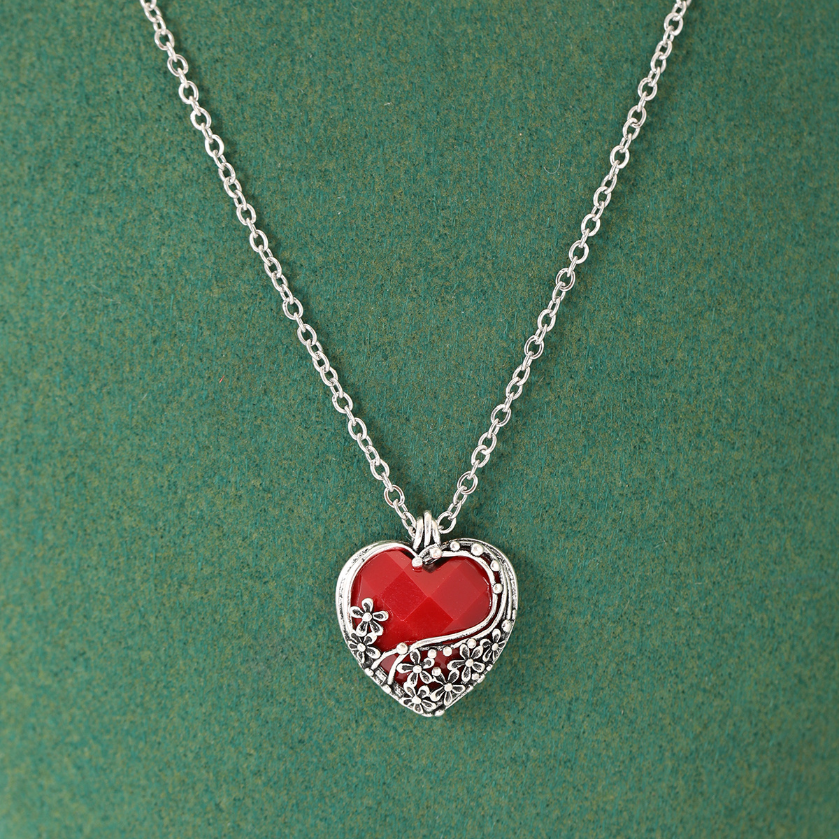 TEMU Collar con colgante de para mujer, diseño retro envejecido con flor pequeña hueca, circonita sintética , ideal para uso diario, viajes y