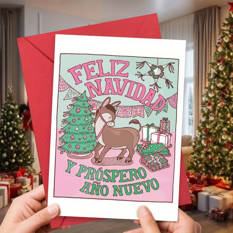 

Navidad & Próspero Año - Spanish Christmas , Tarjeta De Navidad, Mexico- Greeting For &