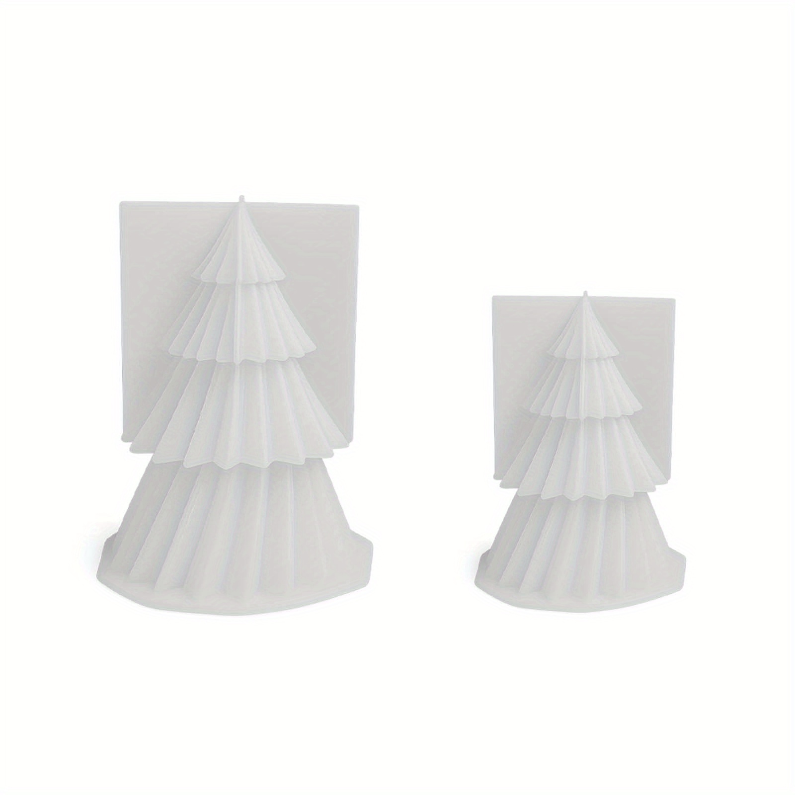TEMU Christmas Tree Candle Casting Mold, Diy Christmas Tree Theme Pine Silicone Mold, Easy To Clean, Reusable, Christmas Theme Decorations, Crafts,