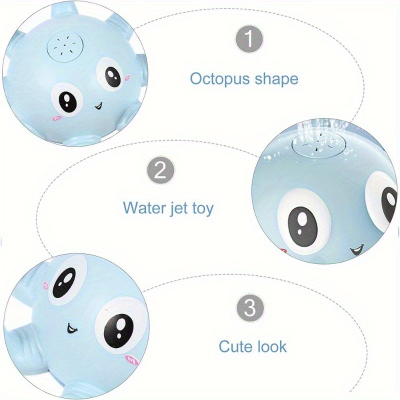 Octopus Bath Toy Water Spouting Splashing for Kids