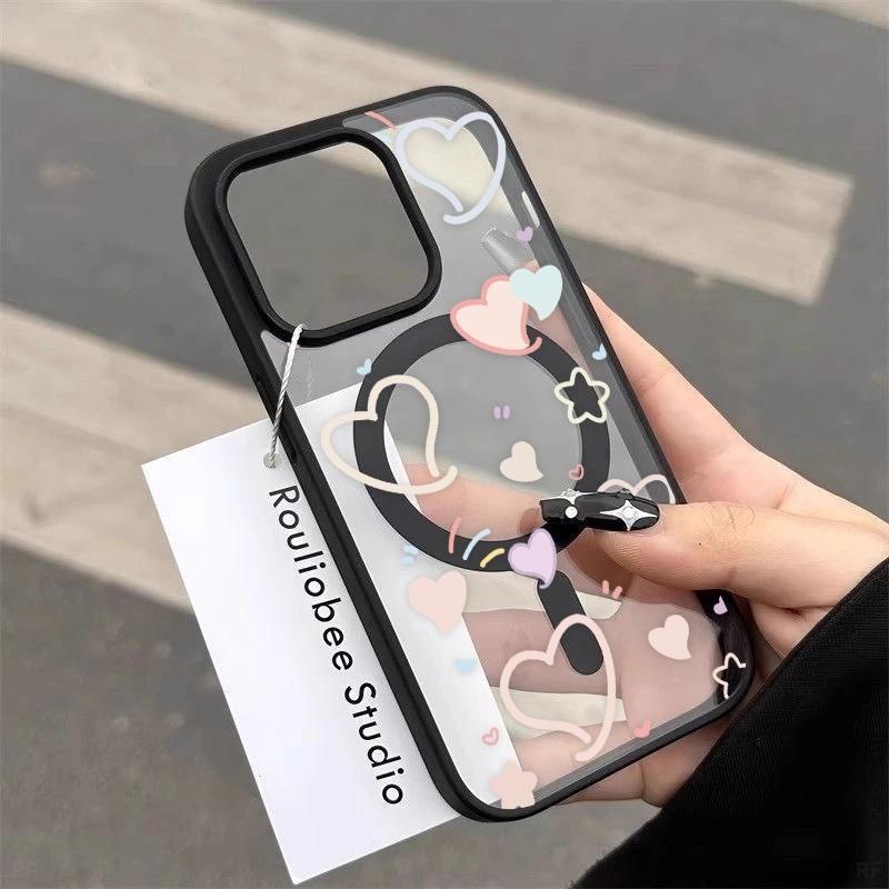 Suitable for iPhone 16 phone case 15/ 11/ Promax/ 13 soft cover plus protective 14 simple 12 magnetic suction xsmax anti drop creativeh68