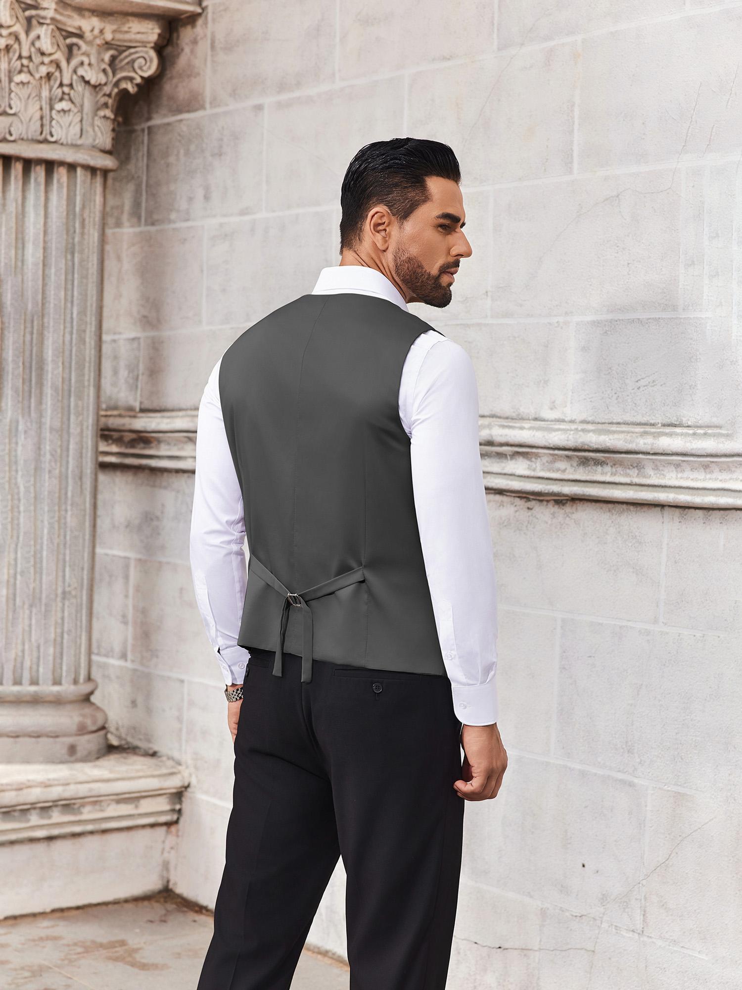 mens suit vests business casual vest lightweight formal - Temu