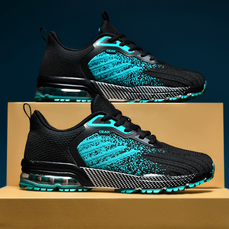 Image of New Hot-selling Men's Knitted Fabric Upper Sneakers, Casual Men's Shoes With Air Cushion