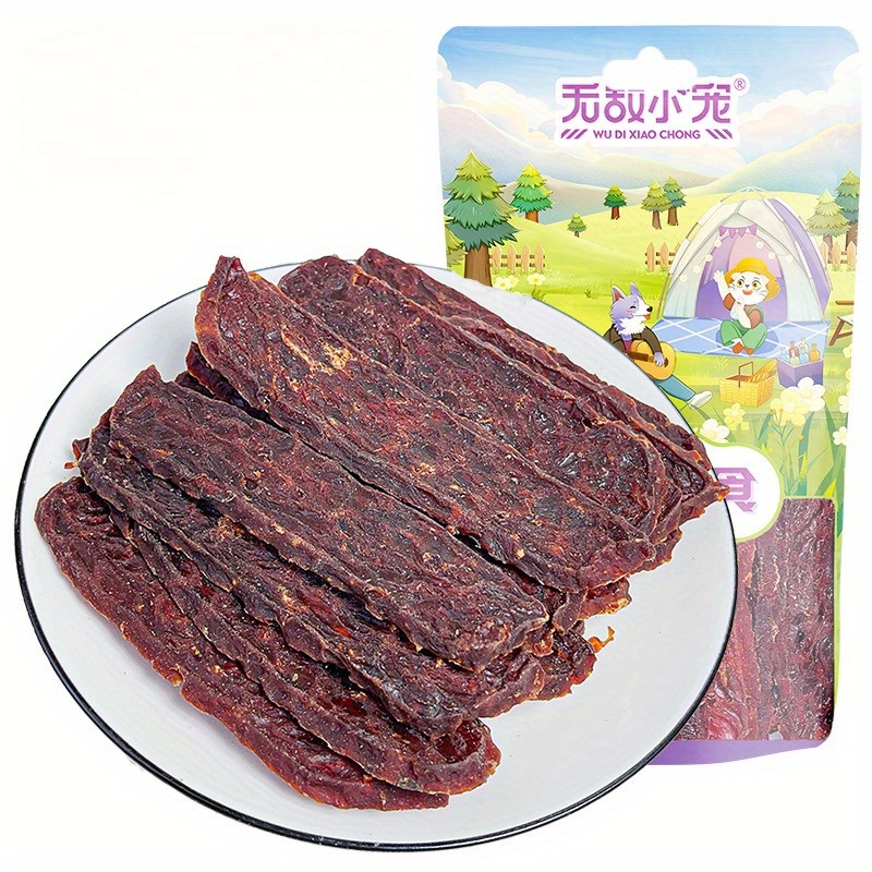 TEMU 1pc Jerky For Dogs, 100g High-protein, Low-fat Snack, 100% Duck Meat, Training , Pet Treats For All Breeds