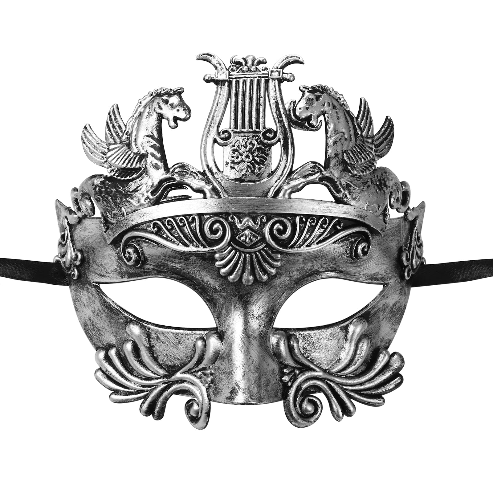 Image of Jewelrywe Warrior Masquerade Mask For Men: Ancient Greek Roman Soldiers Spartan Warrior Mask Venetian Mask Costume Masks For Halloween Carnival Ball Party Cosplay