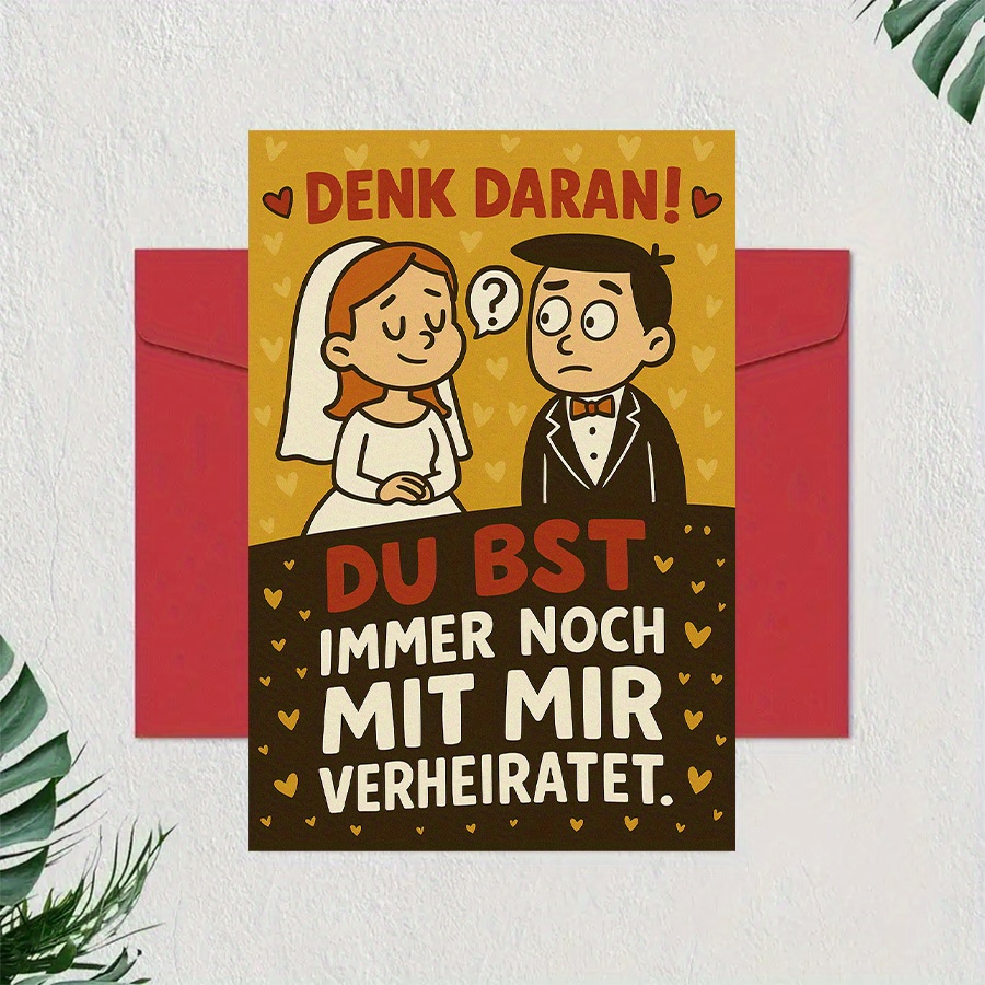 SICOHOME Lustige Valentinstagskarte – Freche Sprüche Für Ihn & Sie, Mit Rotem Umschlag