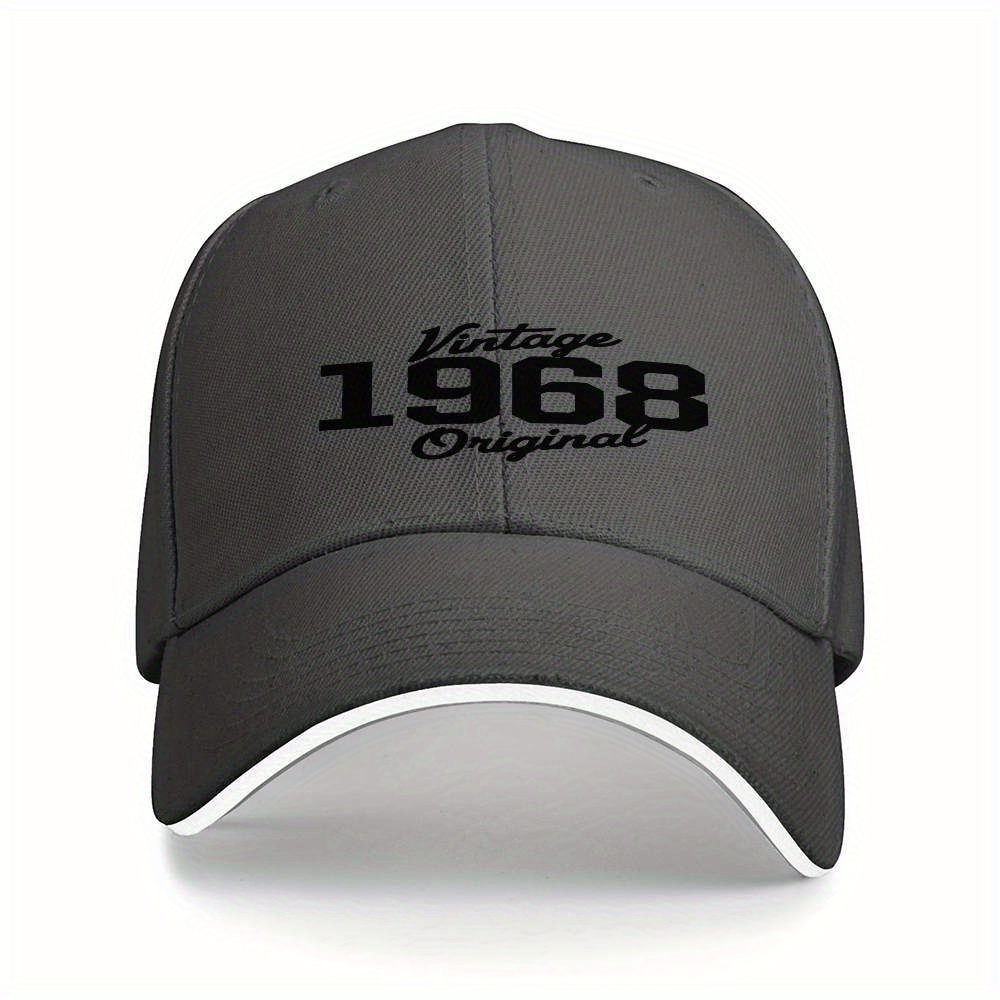 E-shop 1 Stück . 1 Stück Vintage 1968 Original Text Verstellbare Baseballkappe - Trucker Hut Geeignet für &, Leicht mit Verstellbarem Riemen, Retro