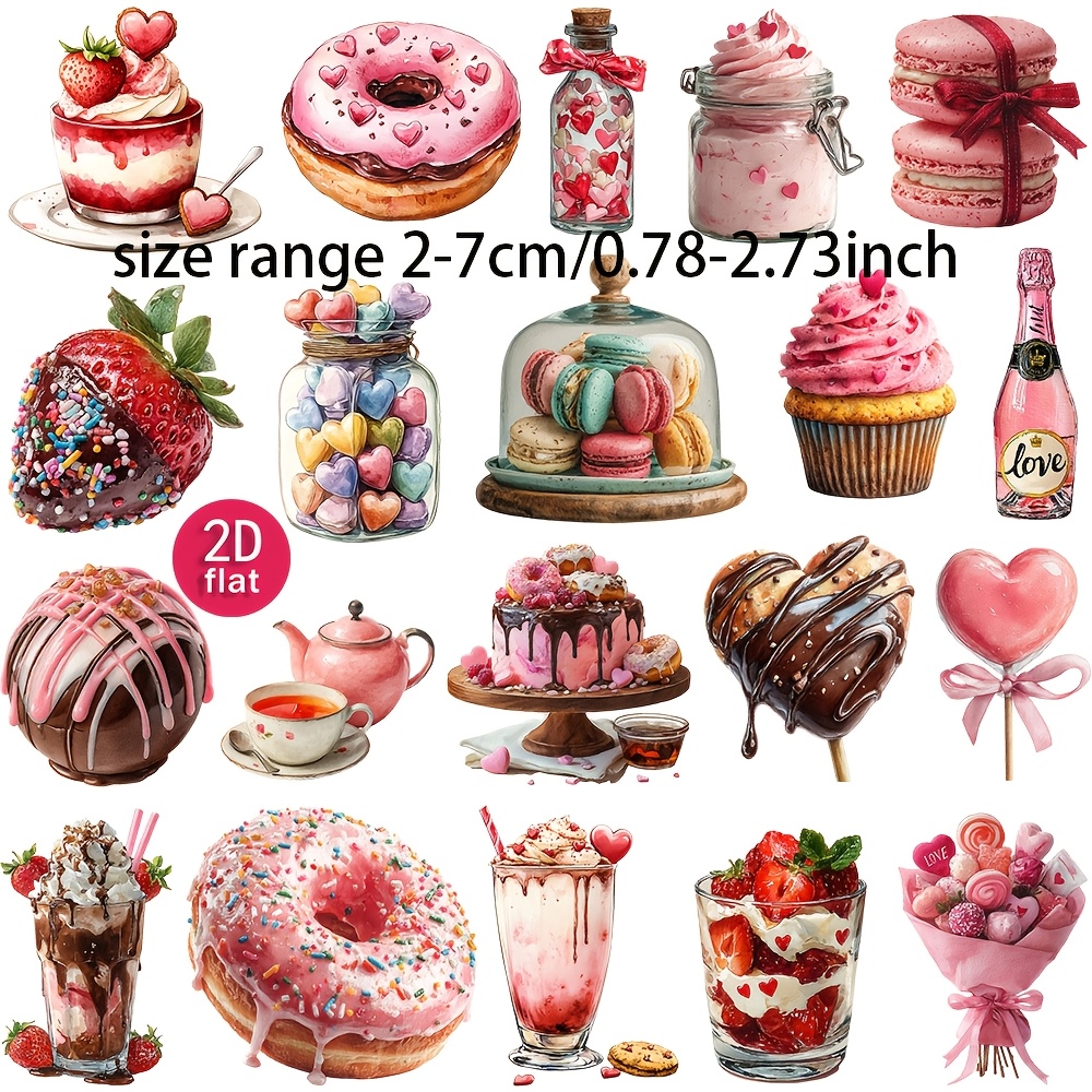 TEMU 20 pièces de desserts roses délicieux - Petites de transfert thermique - Convient pour les sacs, les chapeaux et autres vêtements