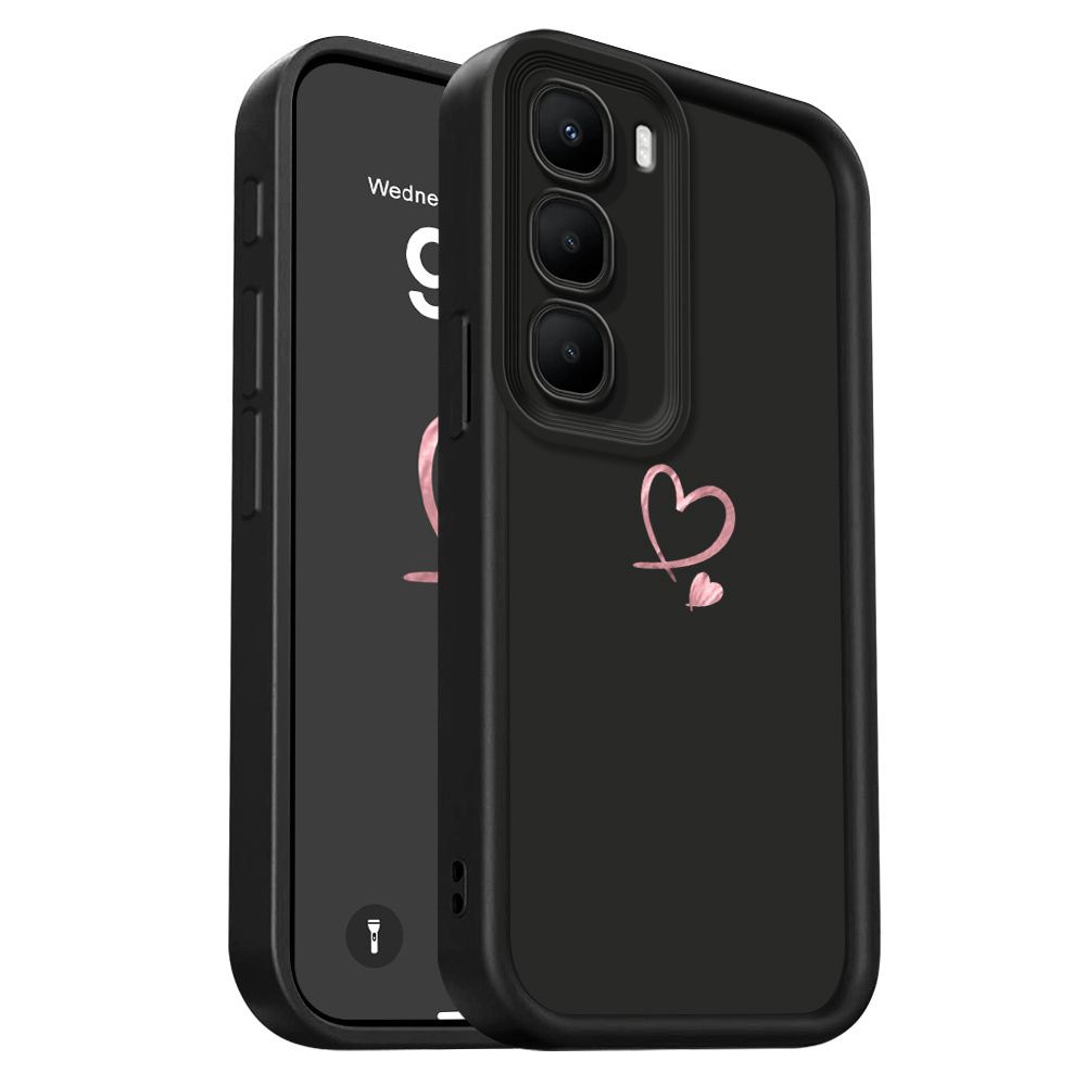 TEMU Чохол для телефону: Текстурований рожевий чохол із серцем для Infinix Note Hot NOTE 60 60i 50 50S 50X 40 40S 40i 30 30i 20 Pro Plus VIP 4G 5G