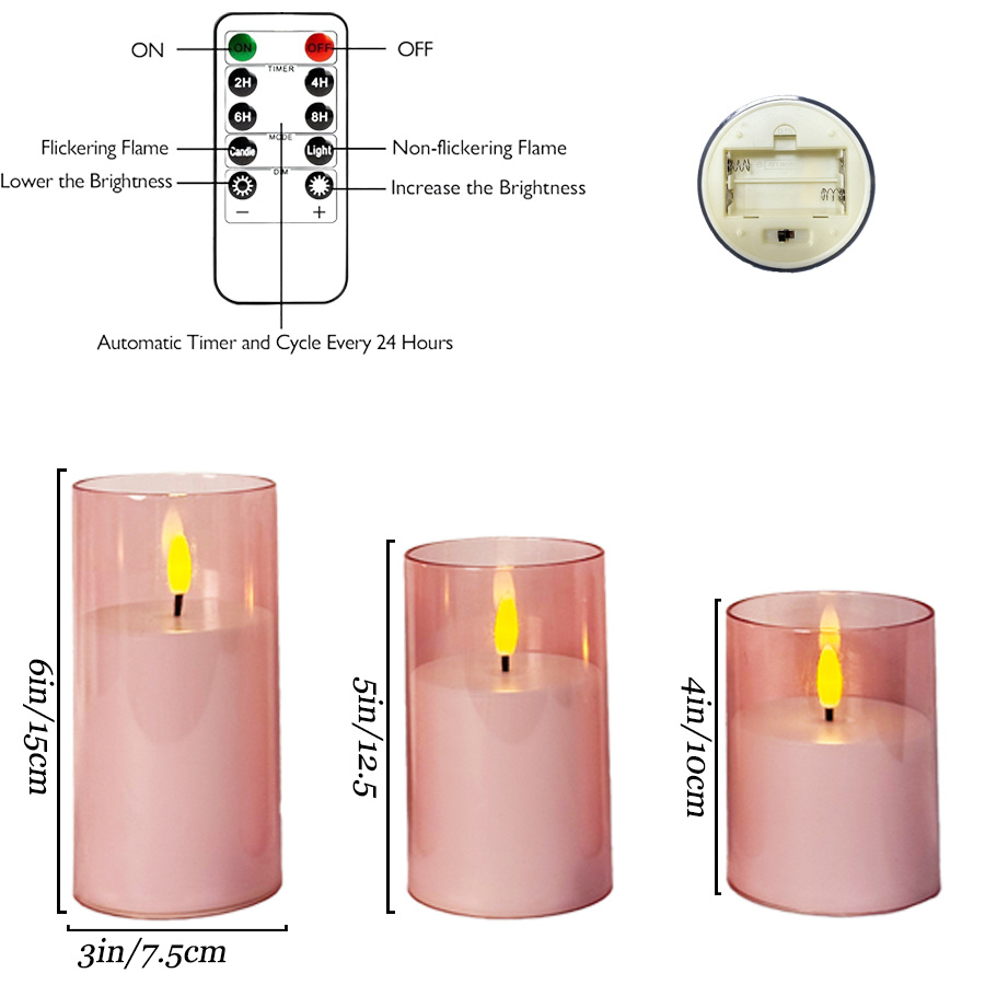 LED Electric Candles for Home Decor, Battery-Powered with Timer Function