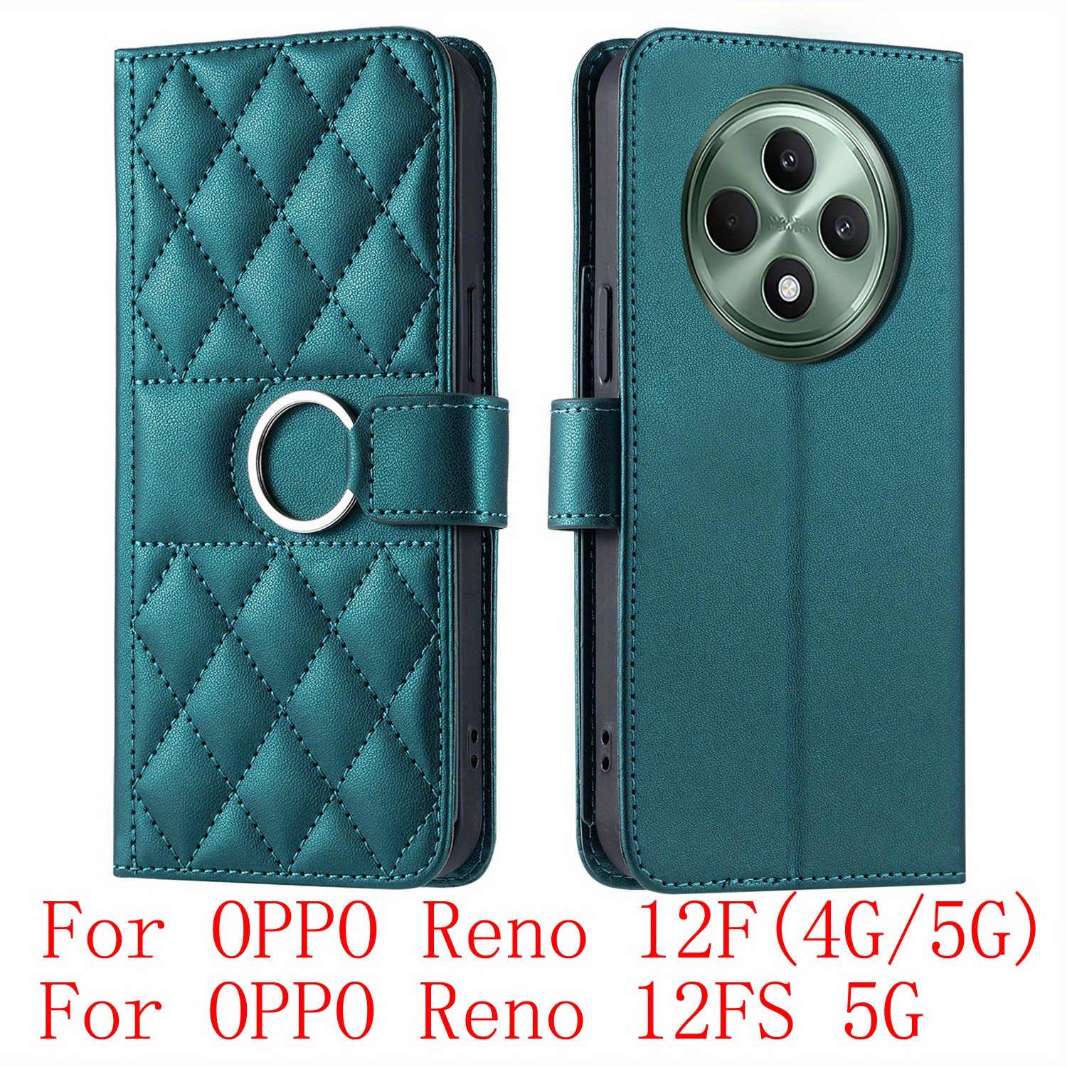 phone case 1pc portable pu faux leather flip cover reno - Temu Pakistan