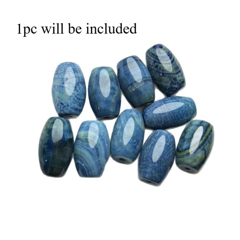 TEMU 1pc Veined Agate Bead Pendant, Tibetan Jasper Twisted Agate Vase Bead Diy Cultural Artifact Accessory