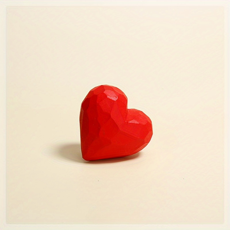 Image of Handcrafted Wooden Love Heart Figurine - Perfect For Wedding Decor & Couples' Birthday Gift, No Power Needed, Party Table Centerpiece