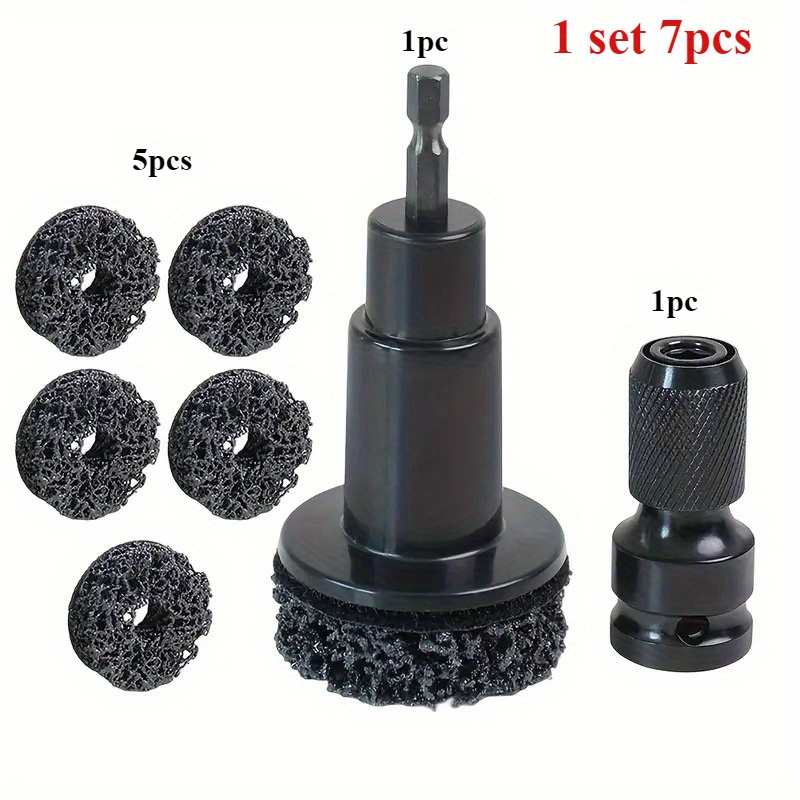 TEMU 7pcs, Wheel Brake Disc Grinding Head Rust Removal Maintenance Tool - Wheel Rust Removal 5 Grinding Heads