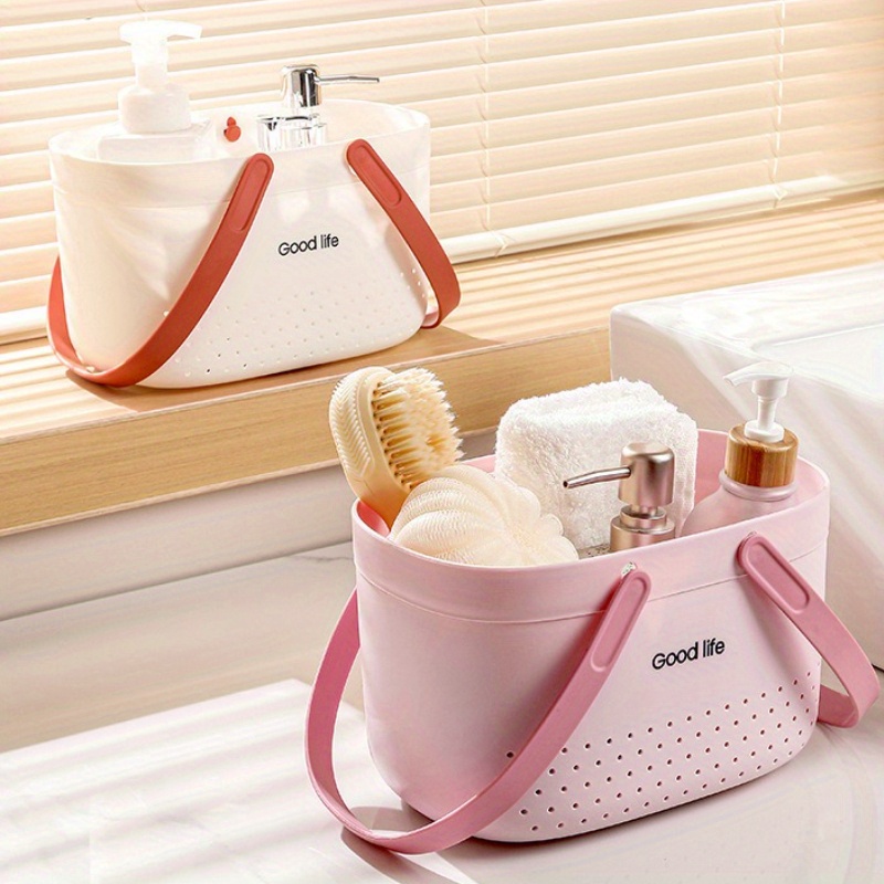portable bathroom basket shower storage basket plastic storage basket, laundry and cosmetic organizer, storage rack 365 days 22 festivals  , shelf baskets, bath basket, shower basket, shower caddy portable, organizing basket, small bathroom basket, bath back, laundry basket, storage box 0