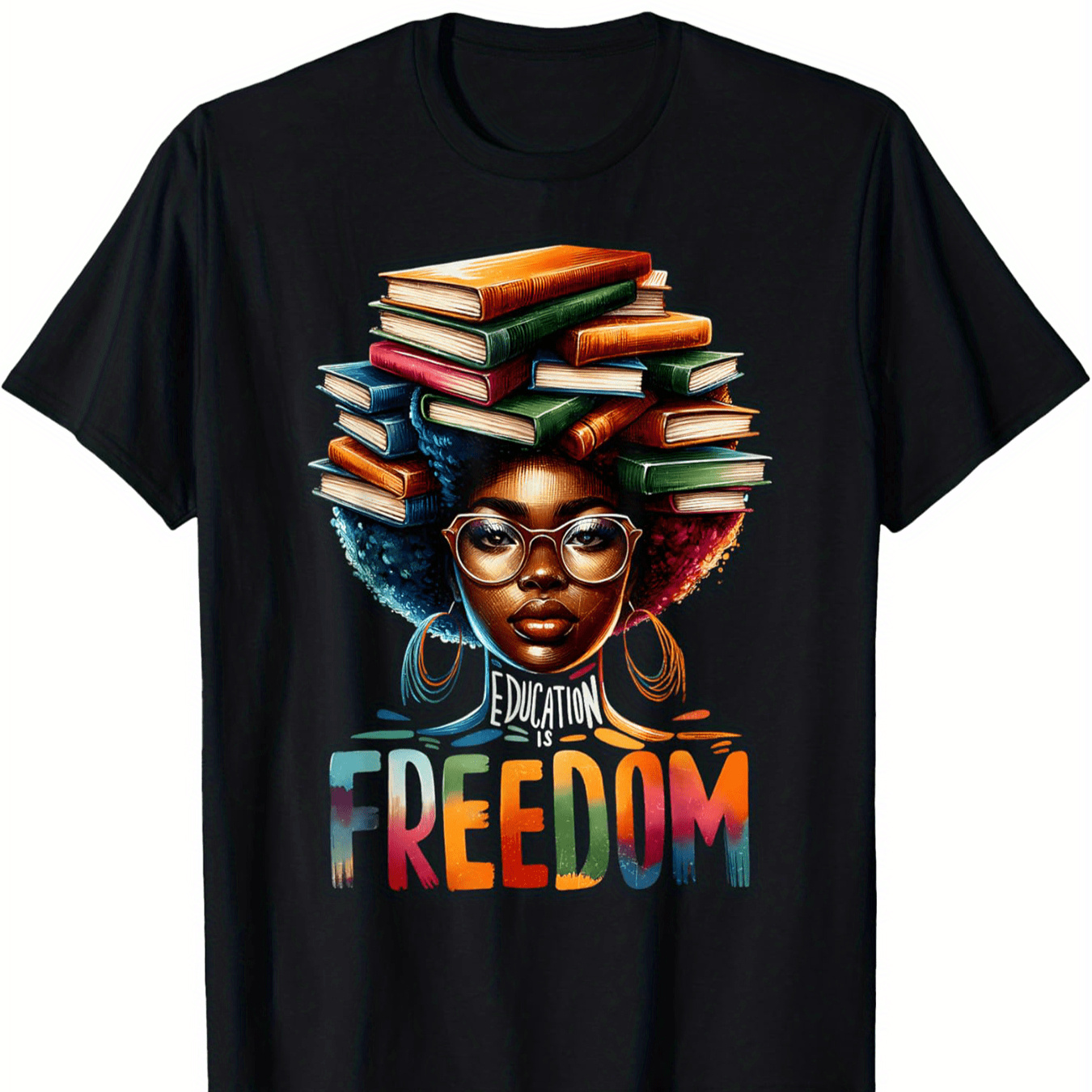 

Education Is " Men's Cotton T-shirt - Breathable, Soft Casual Tee With Unique Black History Month Design | Sports, Halloween & Christmas Gifts, Teacher Books, Diy, Comfortable