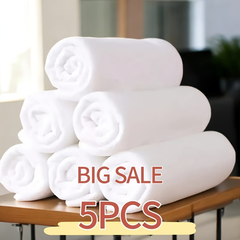 

5- Bath Towels - Polyester , -dry Textured , , Multipurpose Use For Bathroom &