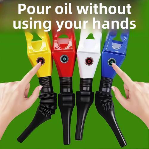 2pcs set plastic clip plastic telescopic tube random colors convenient square thickened funnel with clip for pouring oil no support needed car and motorcycle refueling tools