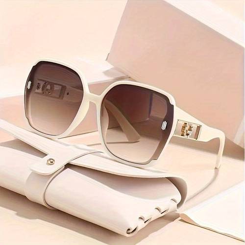gafas clásicas retro para mujer con lentes de pc antirreflectantes y - aptas para fiestas, casual, no son gafas, diseño antideslumbrante, estuche , s de plástico y elegantes