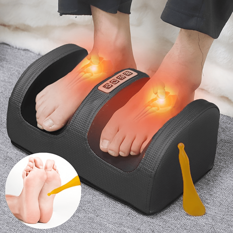 

Heated Shiatsu Foot & Leg Massager With Roller - Deep Tissue , Plug-in, Odorless, Perfect Gift