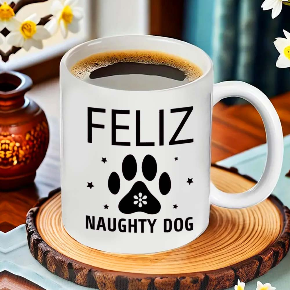 1pc ceramic coffee mug     food contact safe no electricity needed ideal for office camping dining christmas gift for dog lovers details 0