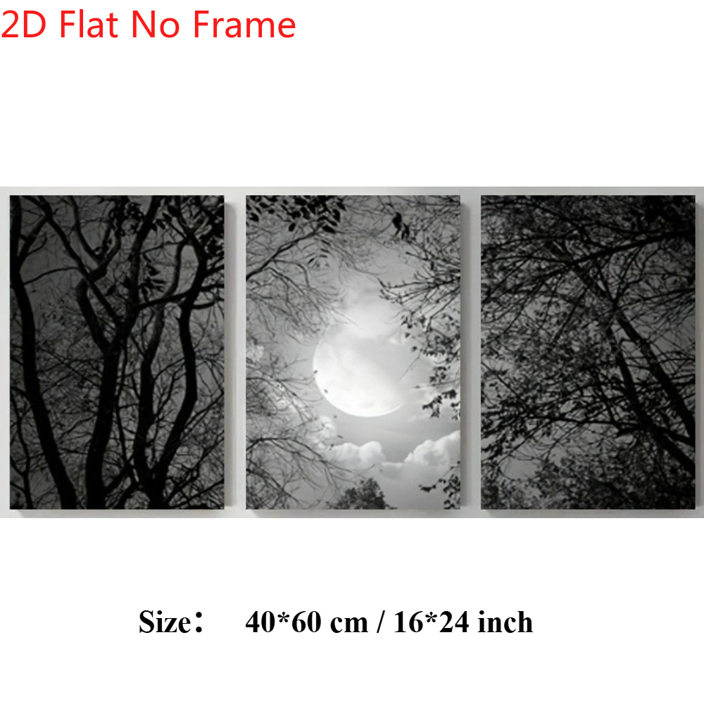 TEMU 2d Flat, 2d Flat, 3pcs Frameless 2dflat Black And Art Decor Canvas Paintings, Fashion Style Wall Art Decoration, Suitable For Indoor/home Decor