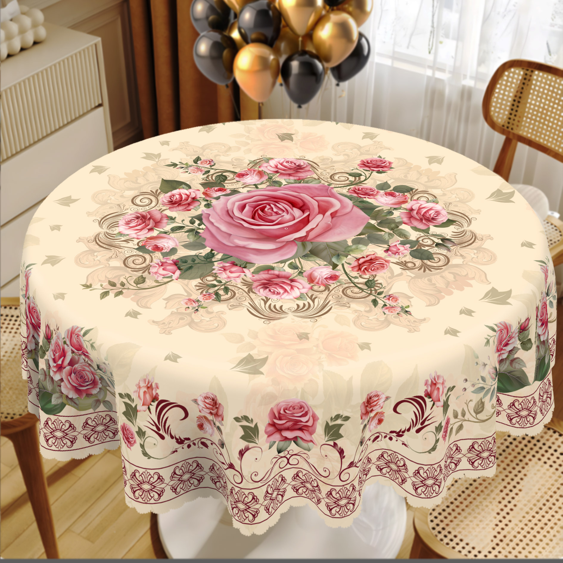 

1pc Tablecloth - Rectangular & Pattern, For & Summer, & Parties, Decor