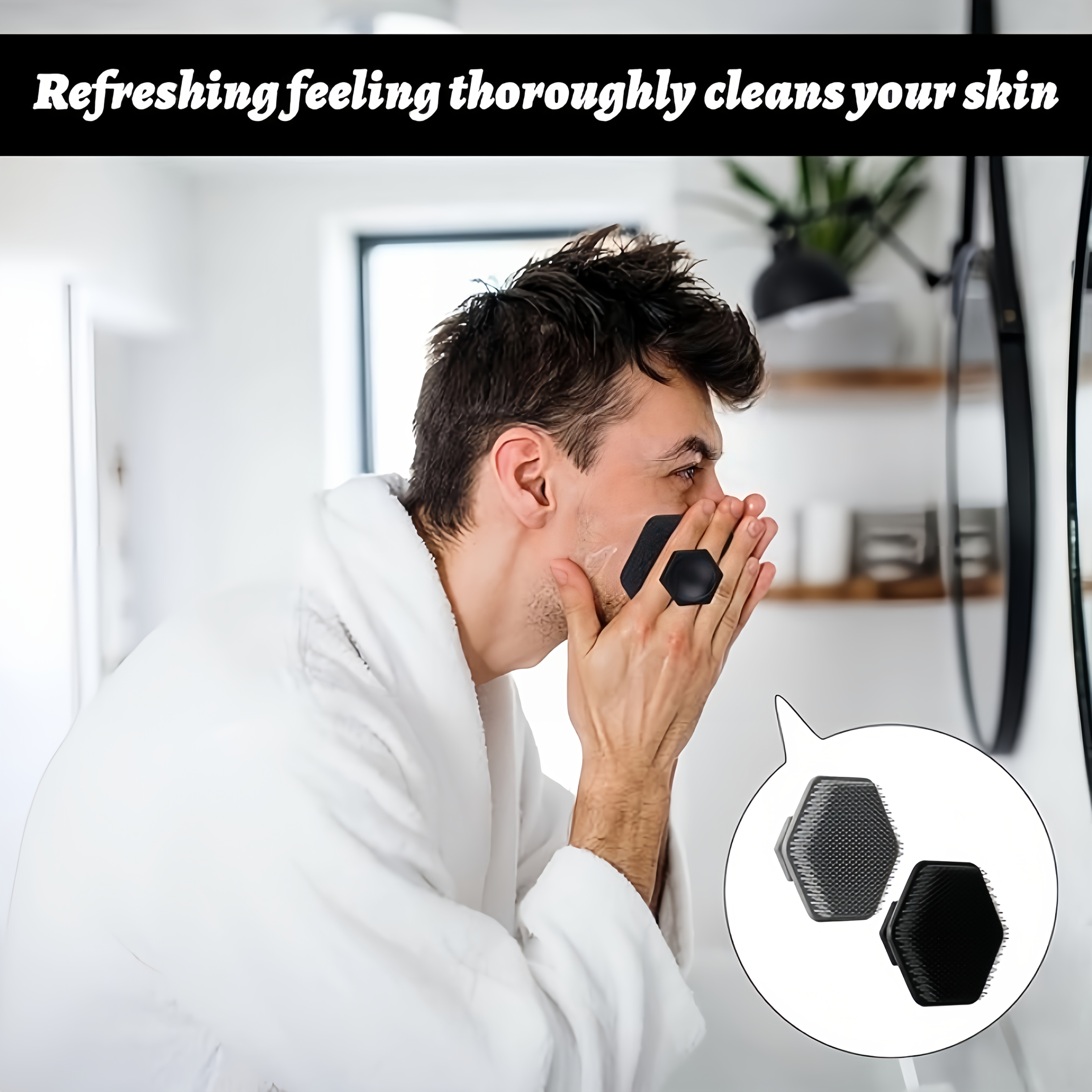 2 Silicone Facial Exfoliating Brushes, Deep Cleaning Massage Tools, Manual Cleaning Brushes