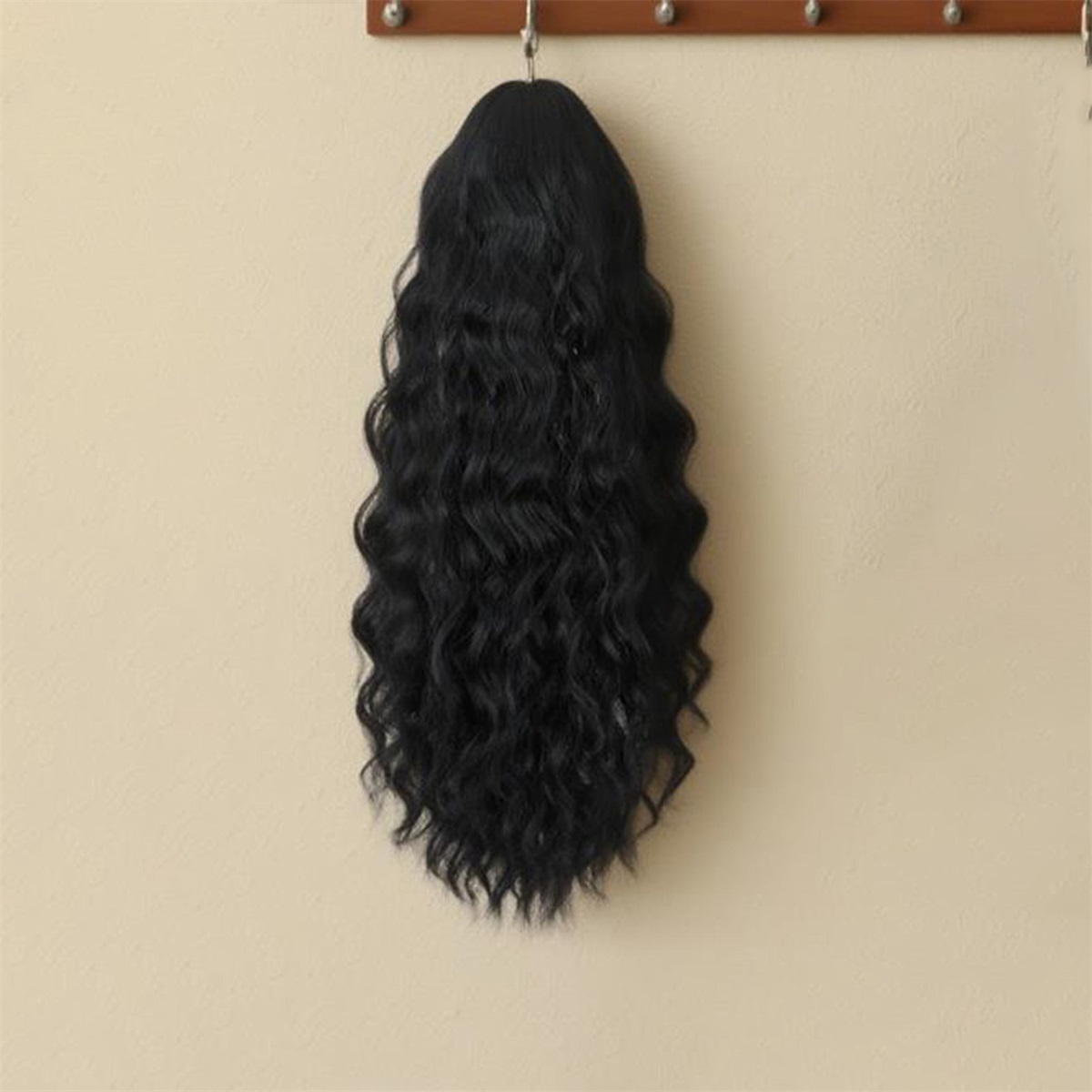 clip-in long wavy ponytail hair extensions for women - natural looking curly pony tail with volume & length,  -on hairpiece wig for parties, weddings, everyday use (no damage,  ) details 3