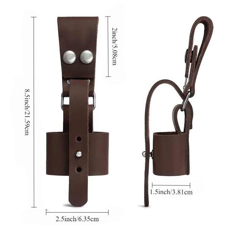 TEMU Top Layer Cowhide Rustic Style Axe Holder With Belt Loop, Hip Axe Holder, Making Tools More Convenient To Carry Outdoors, Full Grain Genuine
