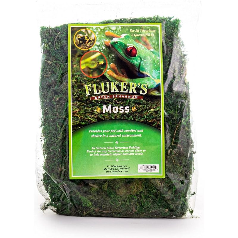 Fluker'S Green Reptile Terrarium Moss, 8, Quart, Black