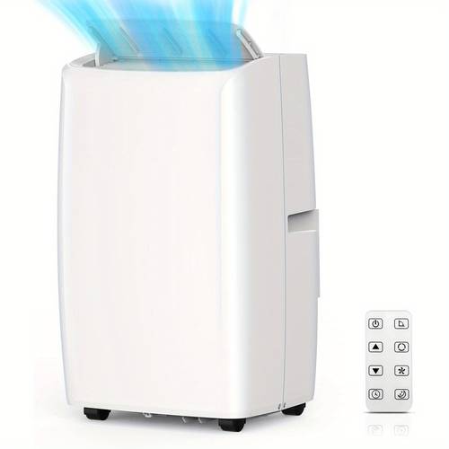 14000 btu 3 in 1 portable air conditioner with cooling dehumidifier fan 3 24h timer auto refrigerant level adjustment up to 750 sq ft for home garage office cooling fan