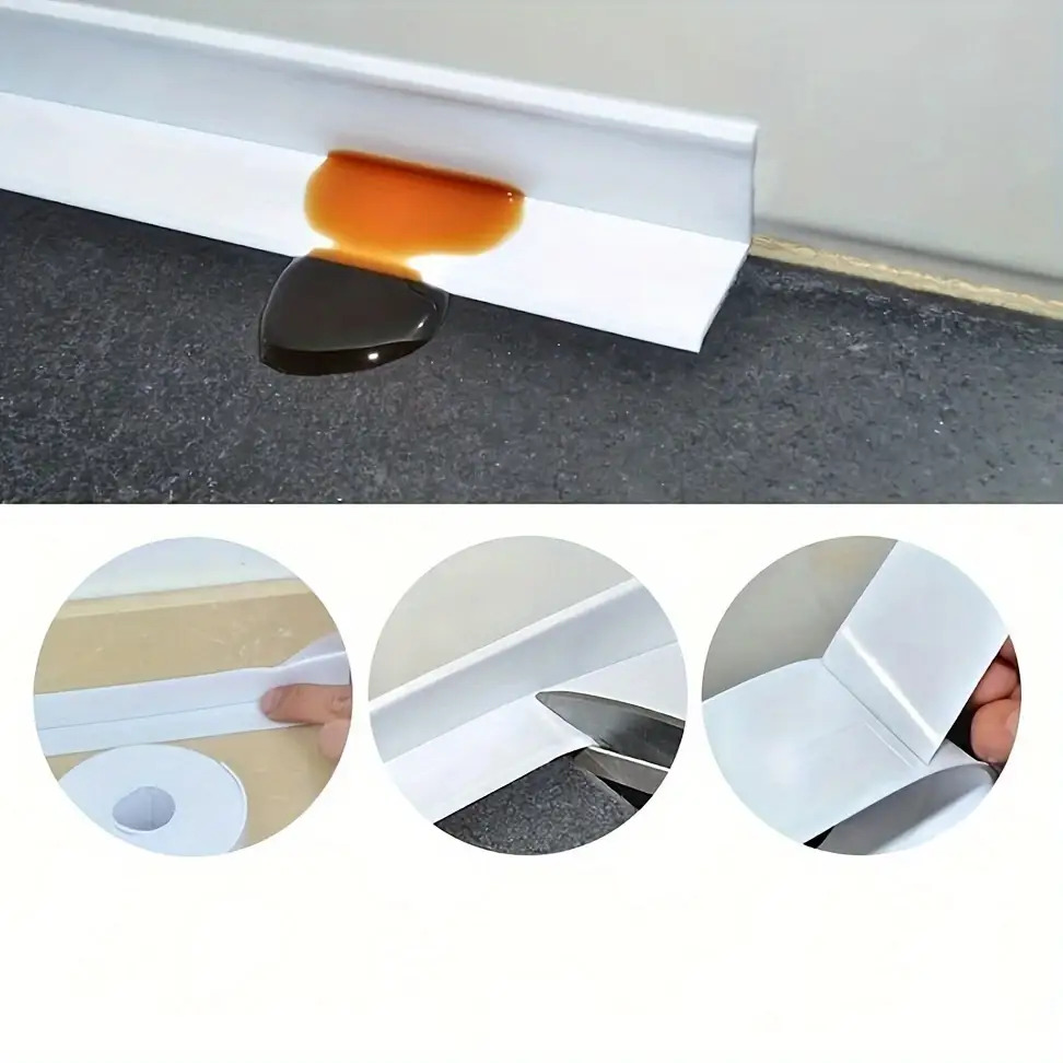 3 rolls kitchen and bathroom waterproof tape easy to cut sink and toilet seal tape halloween and christmas   details 0