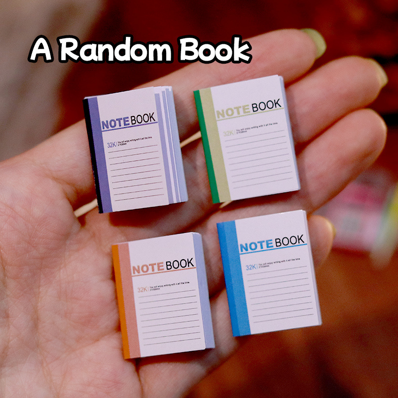 1:12 Scale Dollhouse Stationery, Random 1 Flip Book, Essential Decoration And Mini Photography Props (mixed Colors)