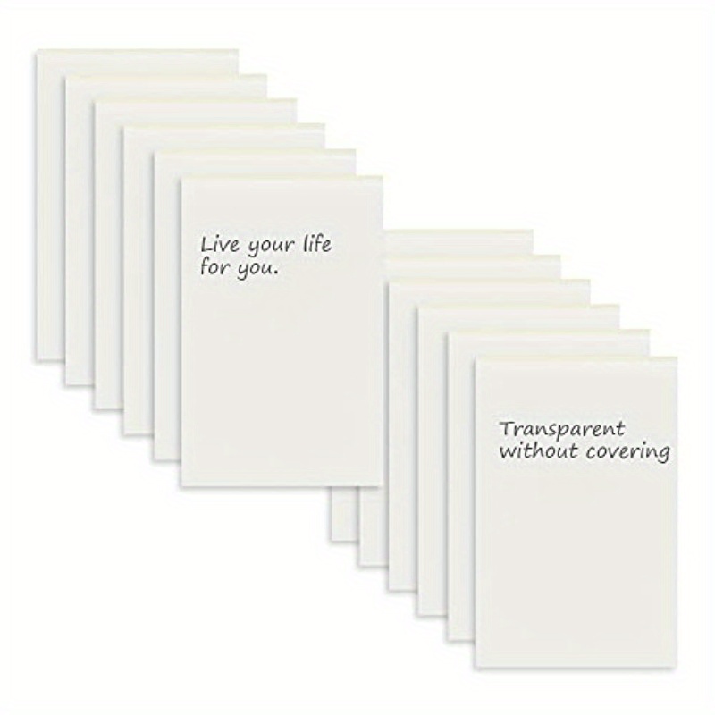 600 sheets transparent sticky notes 3 x 4 inch clear sticky notes waterproof memo pad see through translucent selfstick note for reading notes book markers   supplies 12 pads
