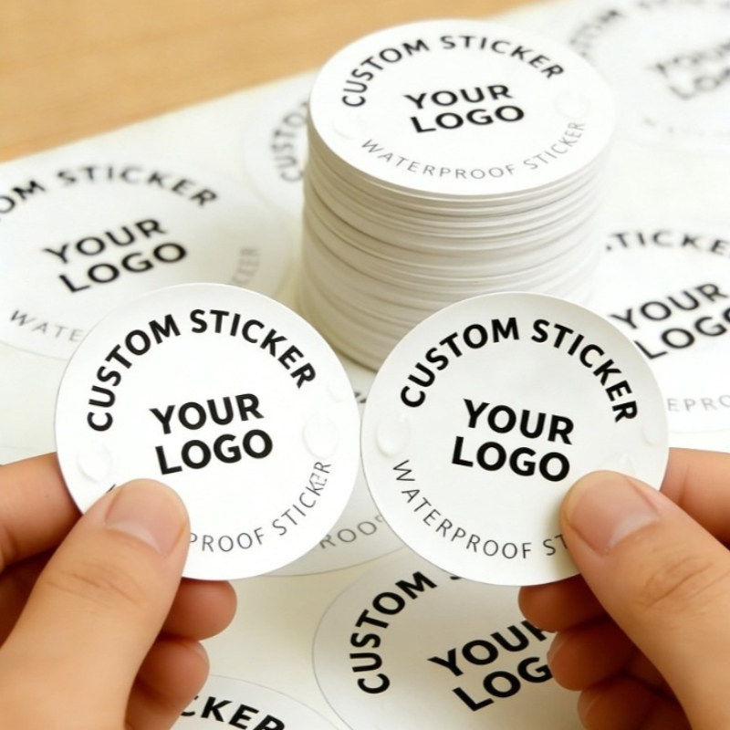 Custom Self-Adhesive Paper Stickers, Personalized Round Labels