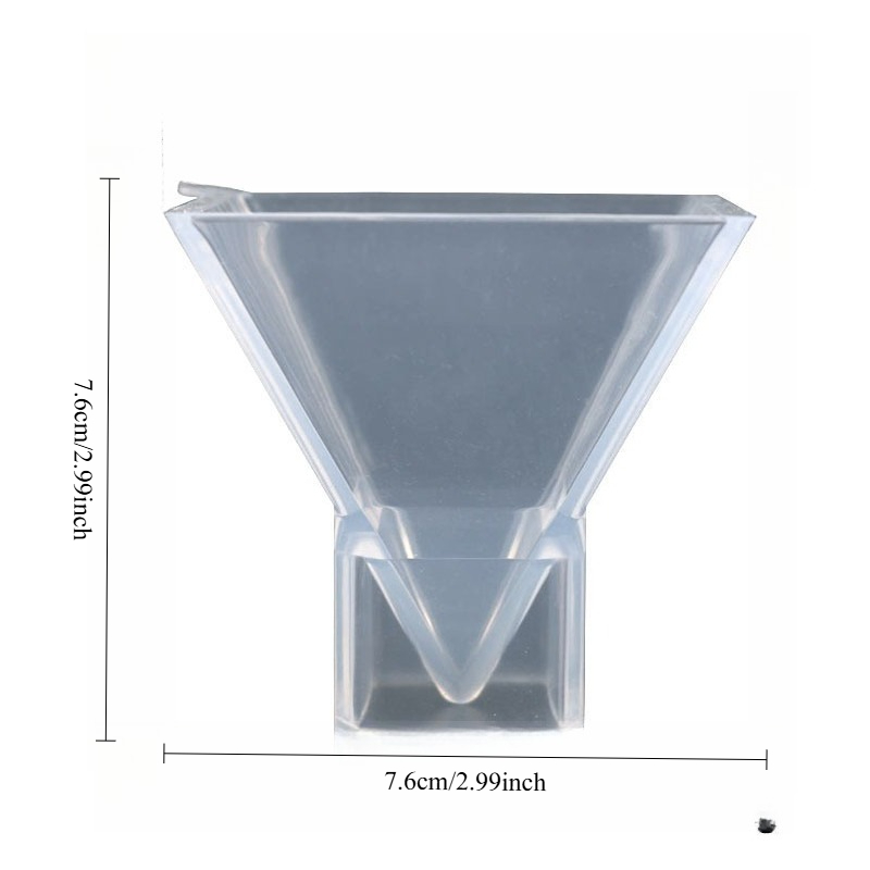 TEMU Resin Silicone Mold Diy Liquid High Transparent Pyramid Silicone Mold Dried Flower Ornament Mold