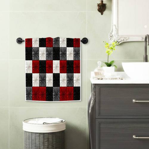 2d flat 2pcs checkered red black pattern kitchen towels for home decor checkerboard theme holiday 18x26 inch dish towels set for baking cooking drying cleaning bathroom use 2d flat