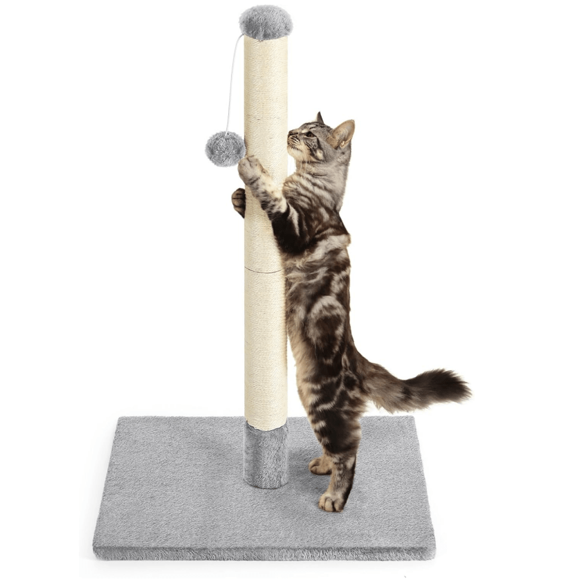 

Sturdy 32" Cat Scratcher Cats Adult Posts With Toy Ball, Protective Furniture Scraper Hanging Toy Ball Cat Scratch Furniture Protector Scratcher Post With Stable