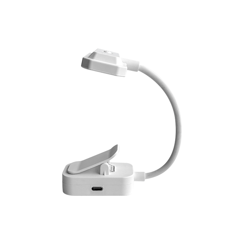 Rectangular Head Book Light With Adjustable Neck, 3-mode Led, Type-c Charging, Clip/, Portable Eye-friendly Lamp For Reading And Desk Use, Perfect Christmas Gift