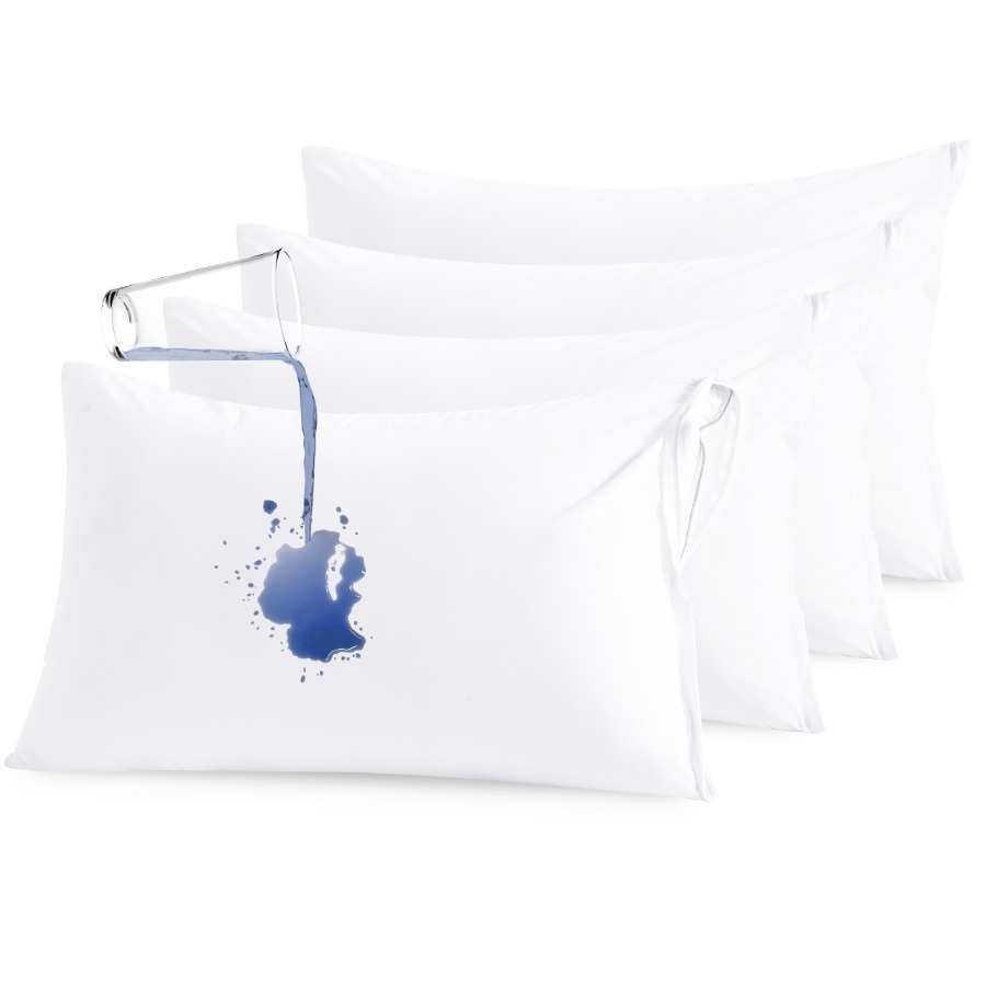 TEMU Premium Waterproof Pillow Protectors (set Of 4) - Provides The For Your Pillows From Moisture, Dust And Allergens