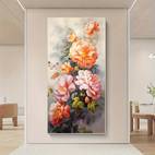 1pc frameless modern abstract canvas art print 27 56x55 12in elegant wall decor for living room and bedroom vibrant floral poster living room decor vibrant wall art textured background flower decorations