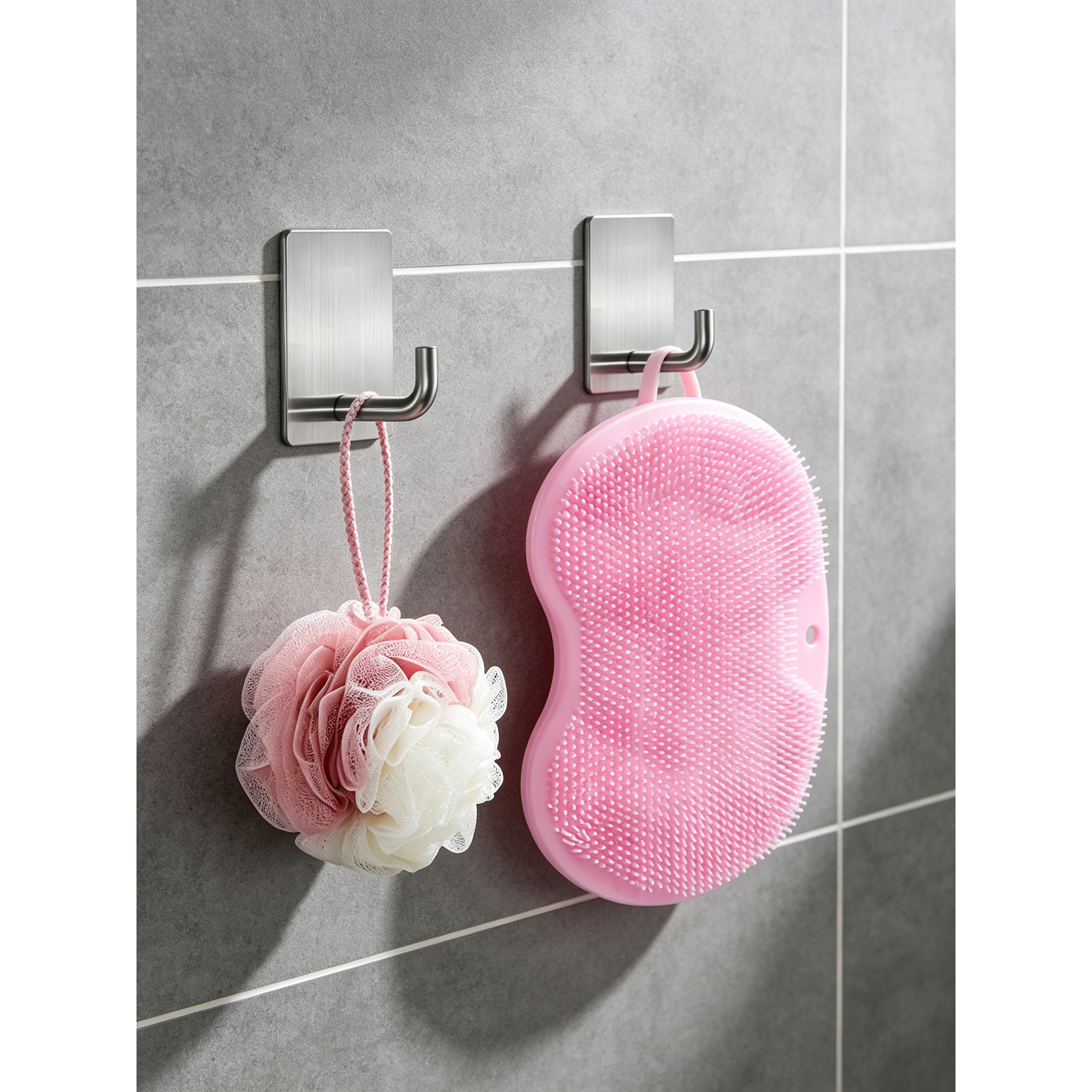 4pcs Comfortable Massage Mat and Loofah Set