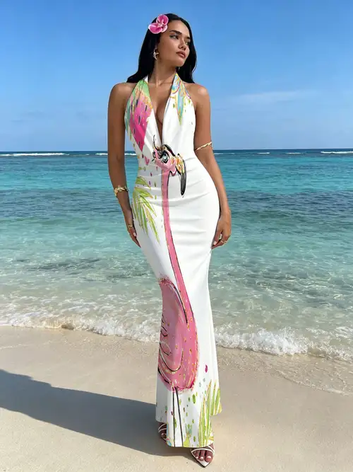 flamingo beach dress FLAMINGO DRESS