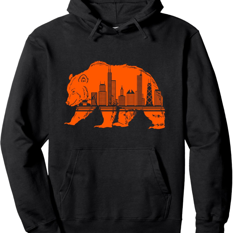 

Chicago Hoodie - Cotton , Breathable & Casual Pullover With Kangaroo Pocket For Men