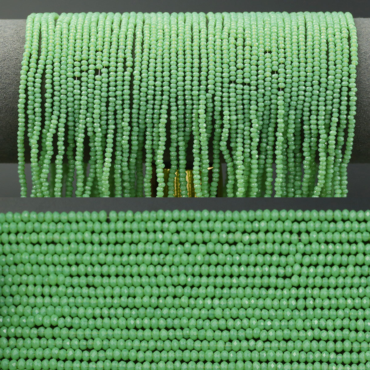 2.5mm Green Porcelain Imitation Fruit Glass Beads for DIY Jewelry